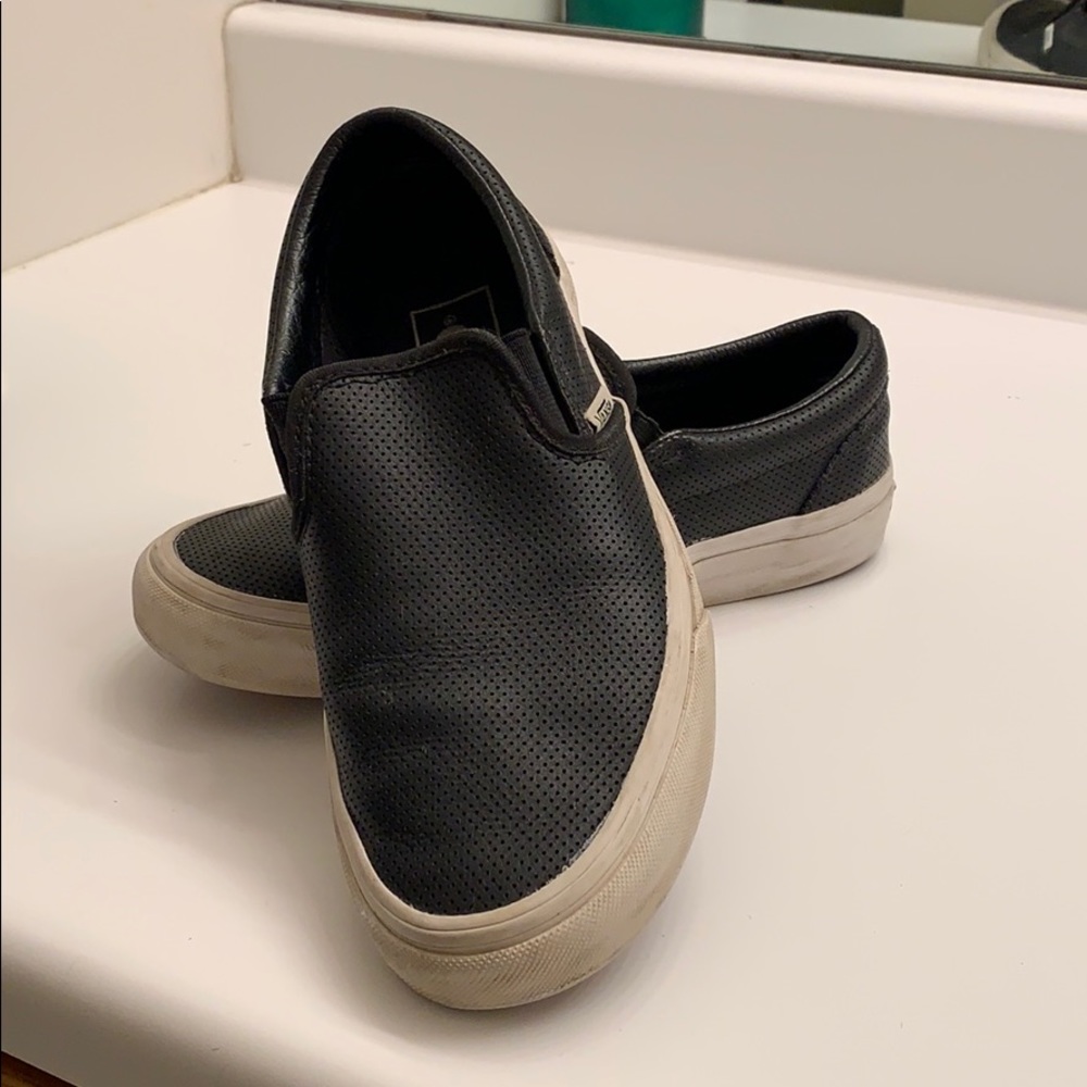 Classic Black Leather Vans